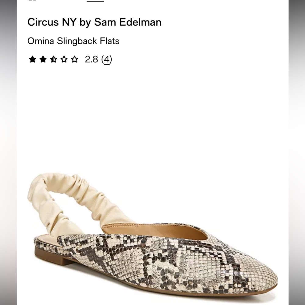 Circus Print Slingback Flats